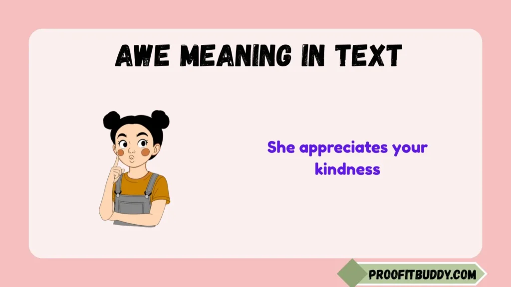 Awe Meaning in Text From a Girl