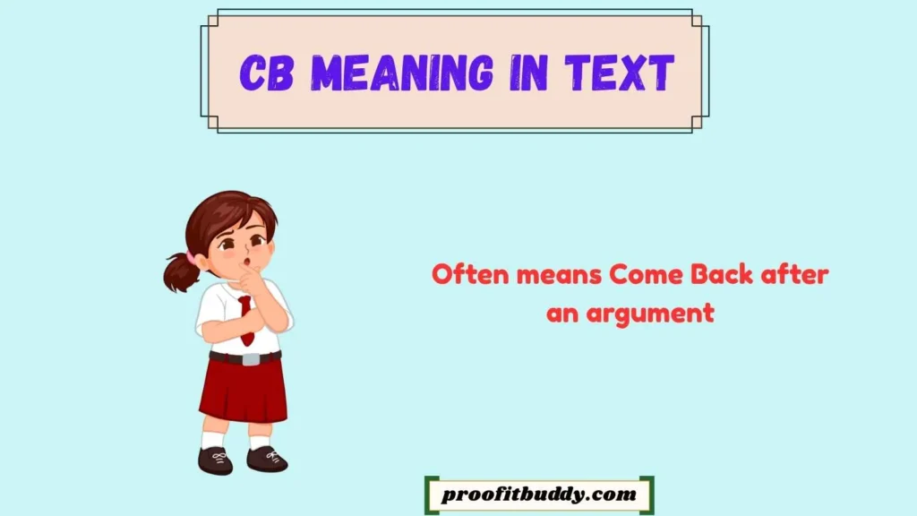 CB Meaning in Love from a Girl