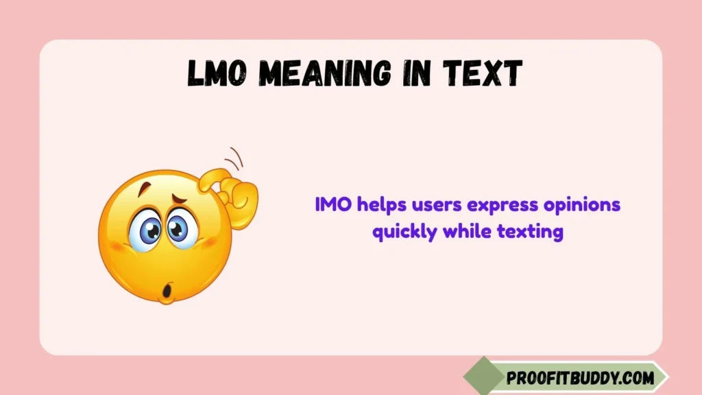 IMO Meaning in Text