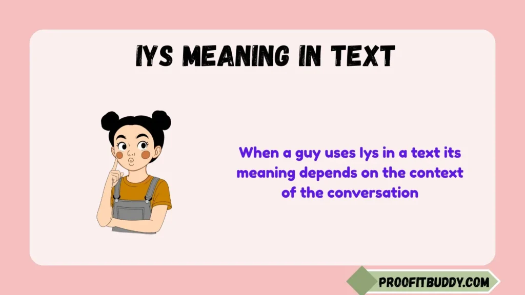 Iys Meaning in Text From a Guy