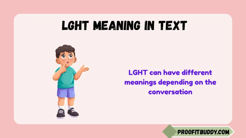 Lght Meaning in Text From a Guy