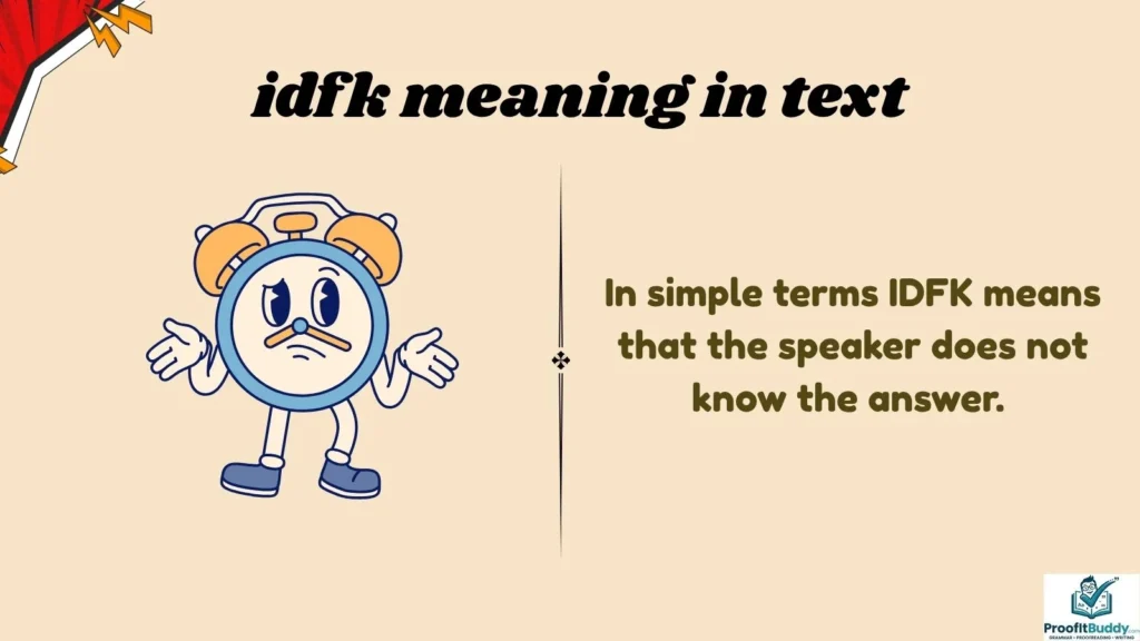 Meaning & Definition of IDFK