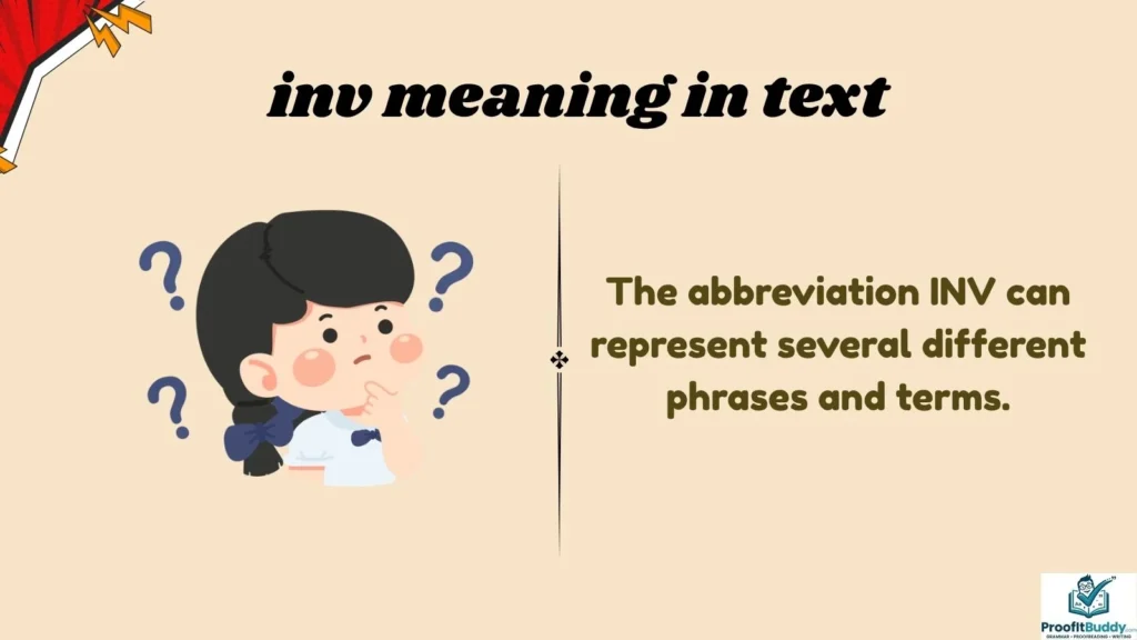 Meaning & Definition of INV