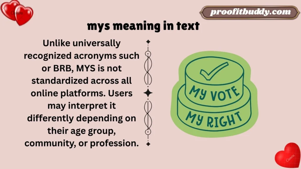 Meaning & Definition of MYS