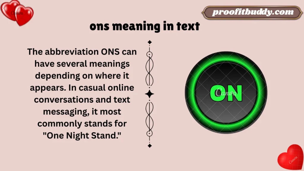 Meaning & Definition of ONS