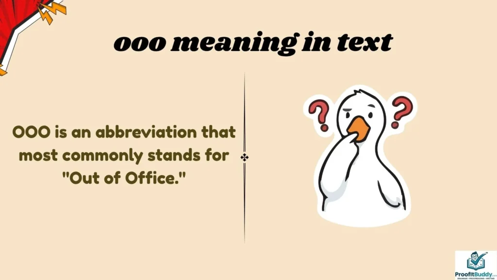 Meaning & Definition of OOO