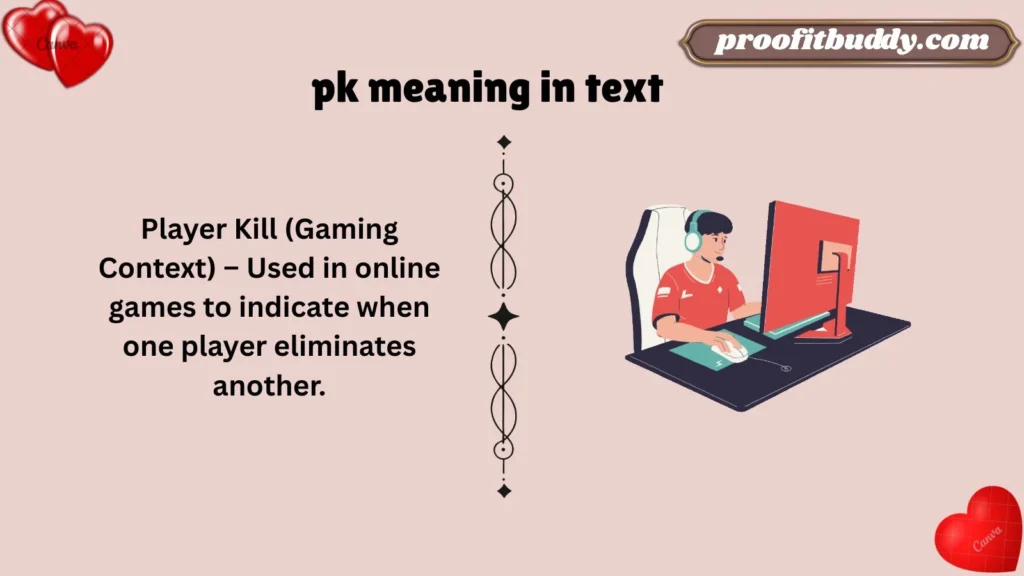 Meaning & Definition of PK in Text