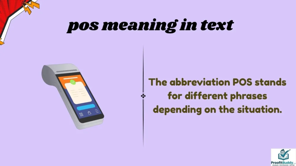 Meaning & Definition of POS
