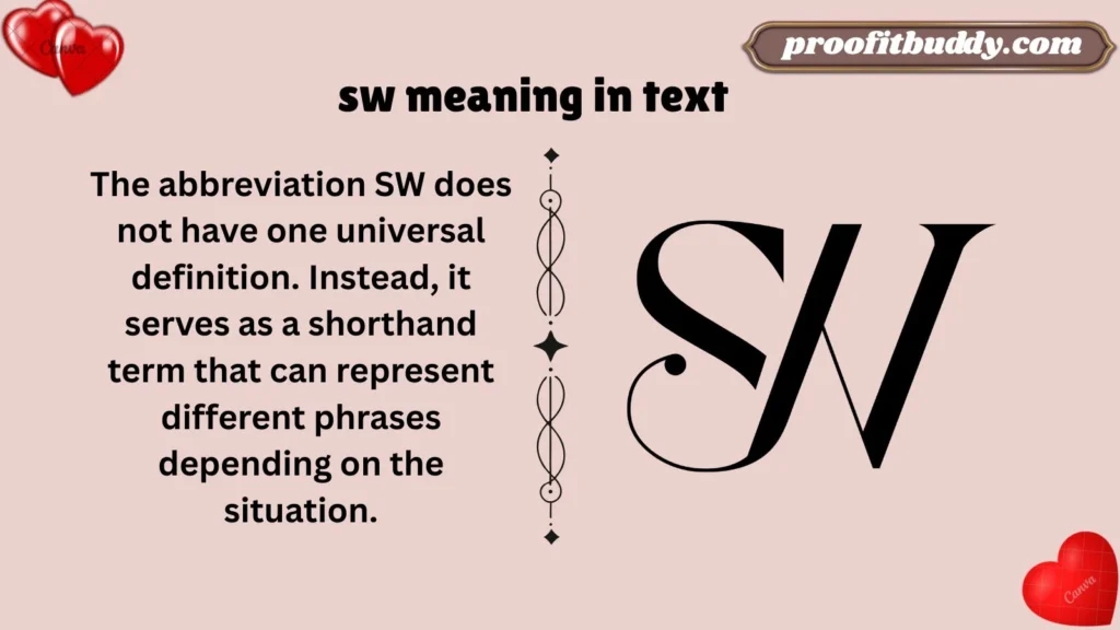 Meaning & Definition of SW