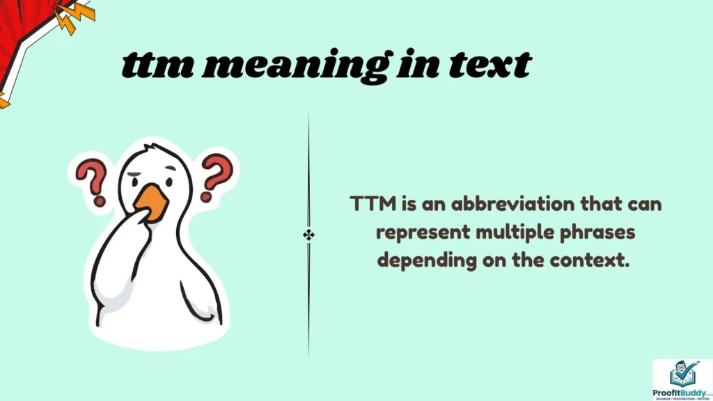 Meaning & Definition of TTM