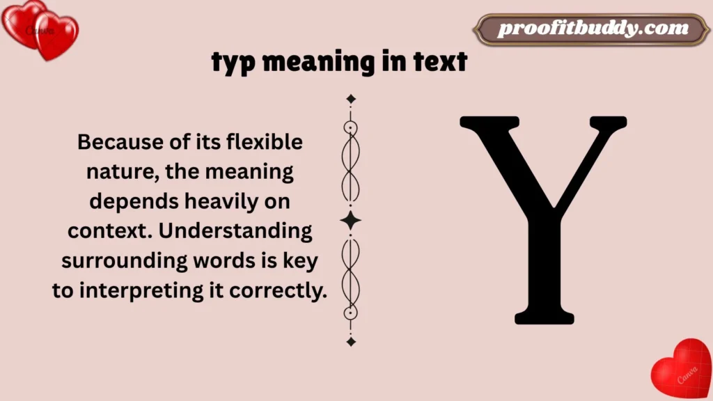 Meaning & Definition of TYP in Text