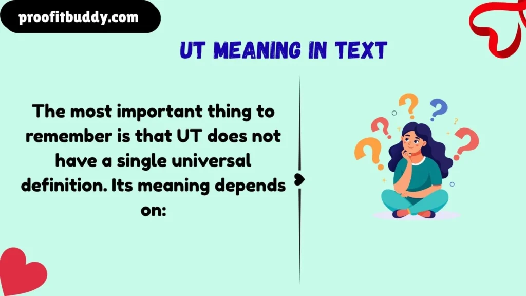 Meaning & Definition of UT