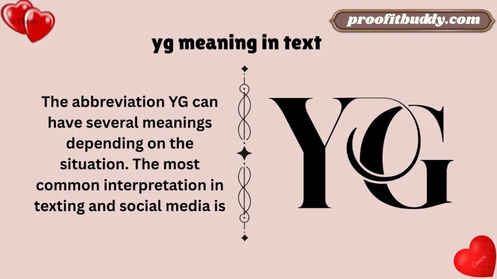 Meaning & Definition of YG