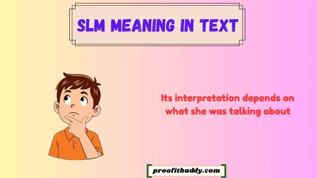 SLM Meaning in Chat From a Girl