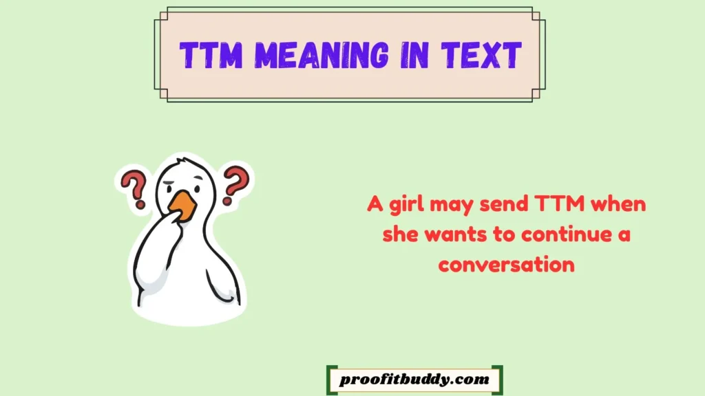 TTM Meaning in Text in Urdu