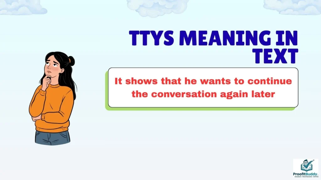 Ttys Meaning in Text from a Guy