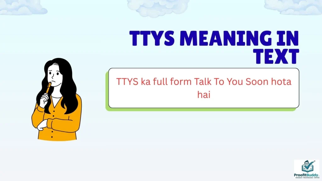 TTYS Meaning in Text in Urdu