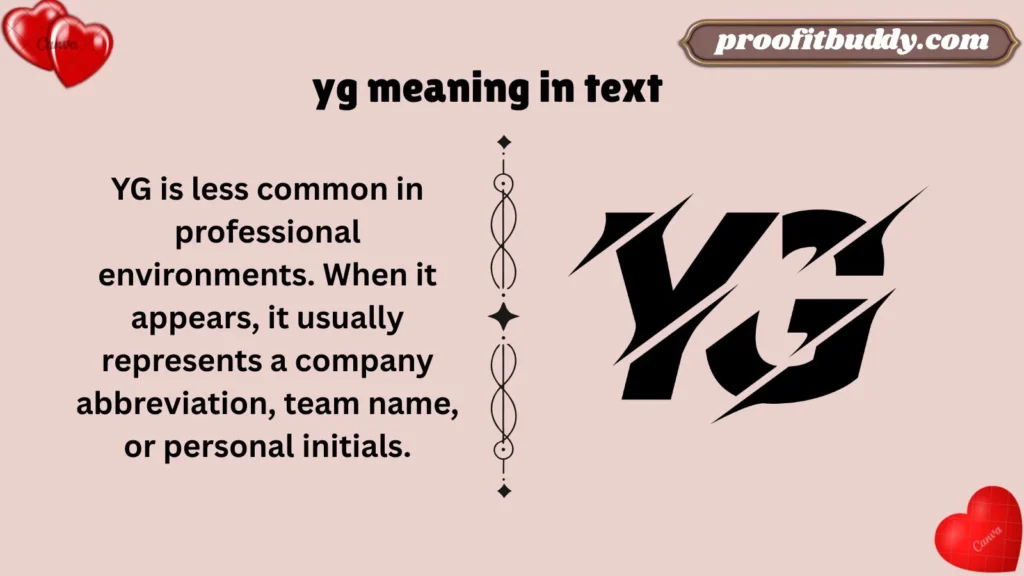 Usage of YG in Different Contexts