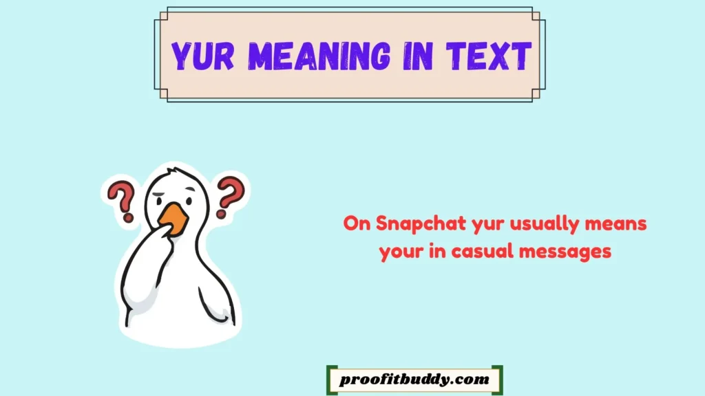 Yur Meaning on Snapchat