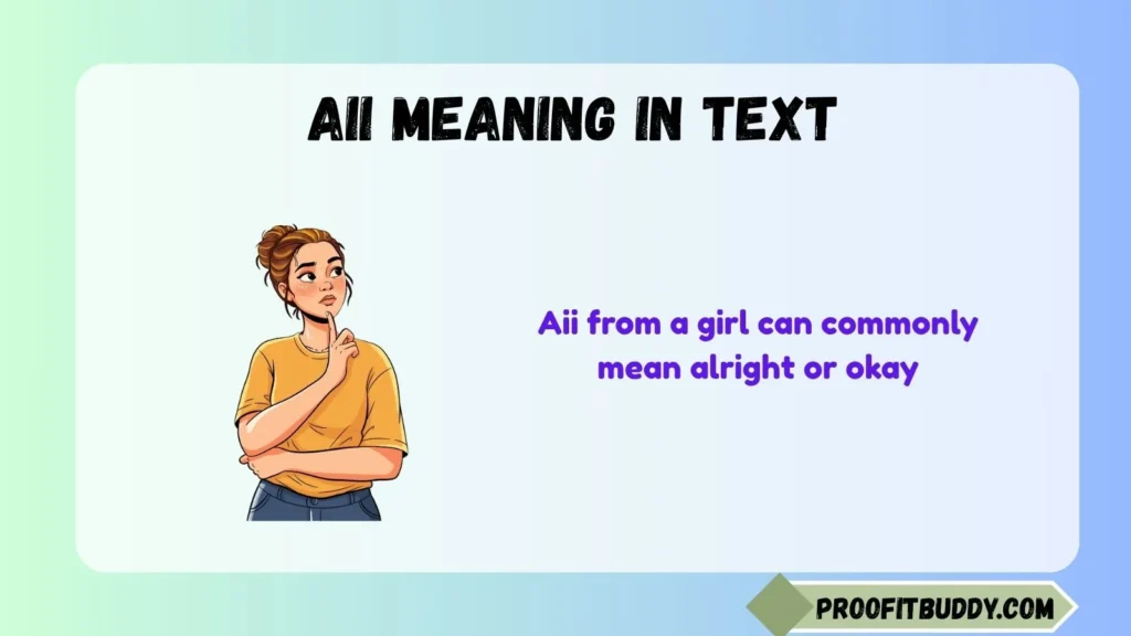 Aii Meaning From a Girl