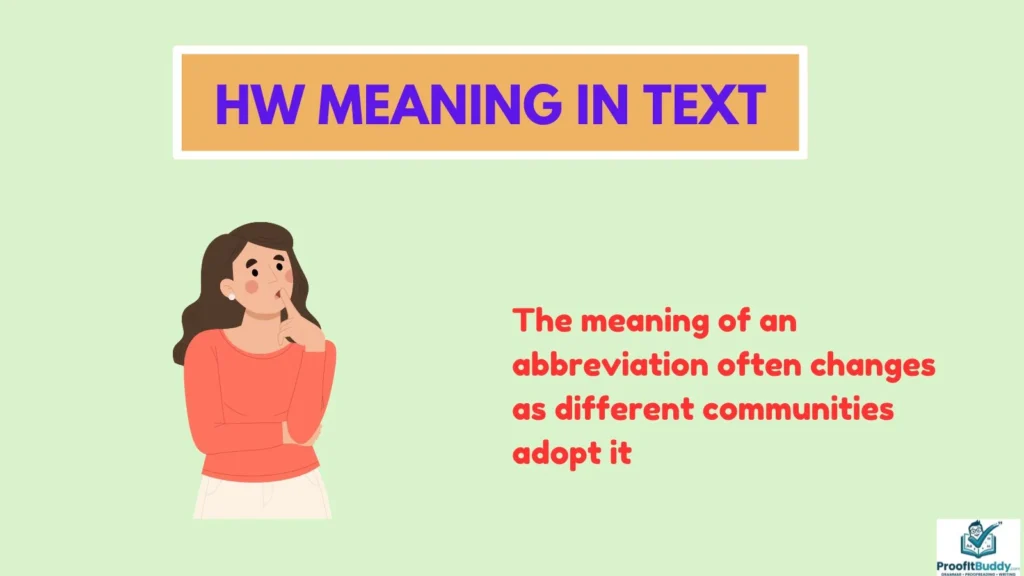 Background of HW Abbreviation