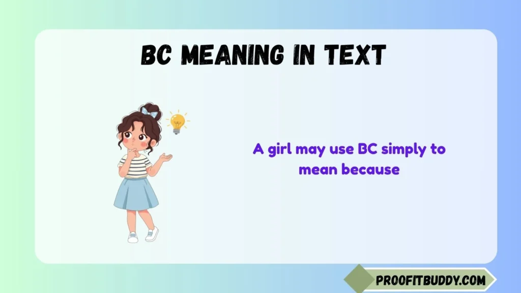 BC Meaning in Chat From a Girl