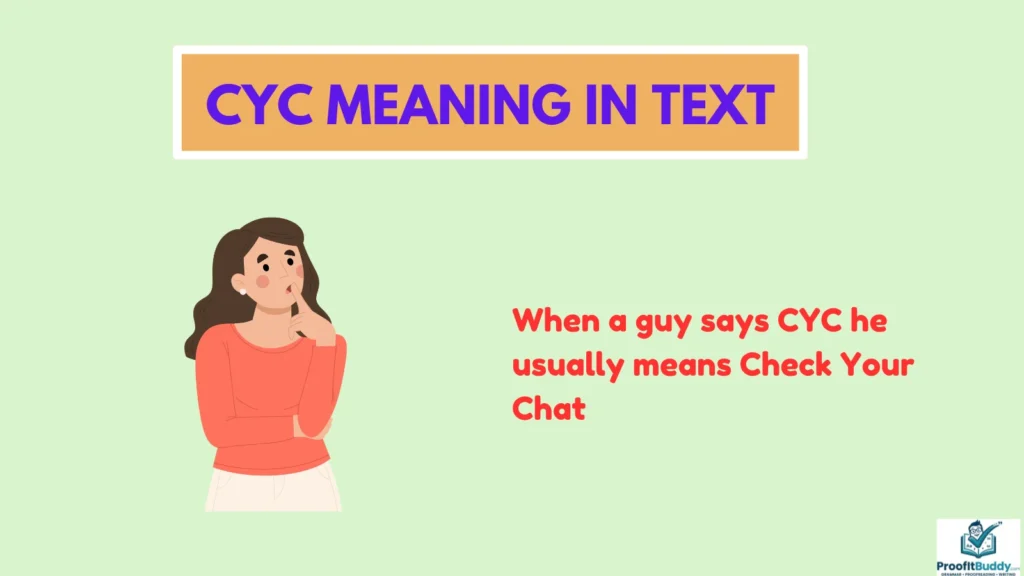 CYC Meaning in Text From a Guy