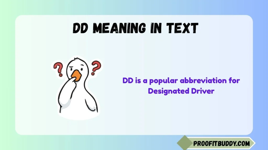 DD Meaning Slang Driver