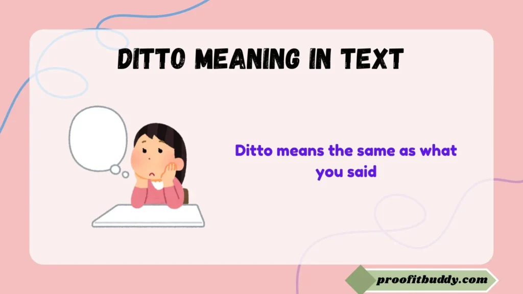 Ditto Meaning in Text in English