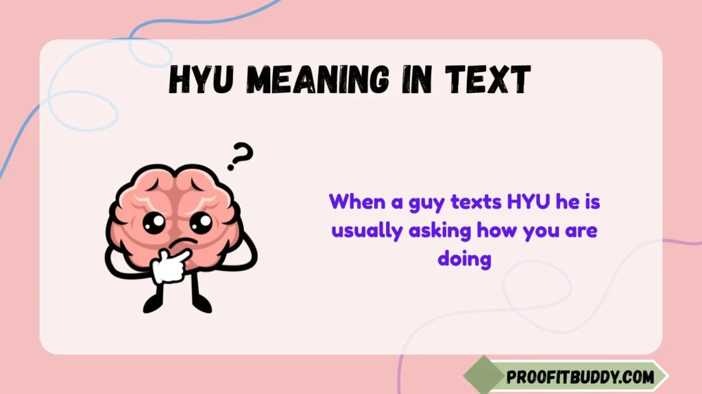 Hyu Meaning in Text From a Guy