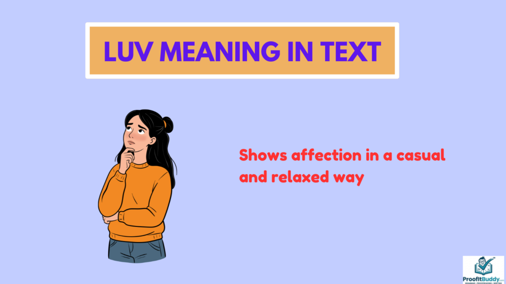 Luv meaning in text from a guy