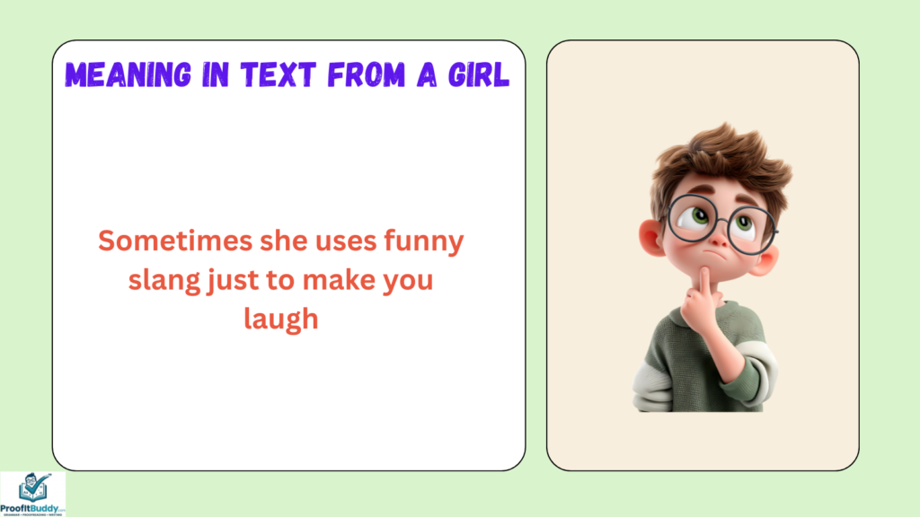 Meaning in Text From a Girl Funny
