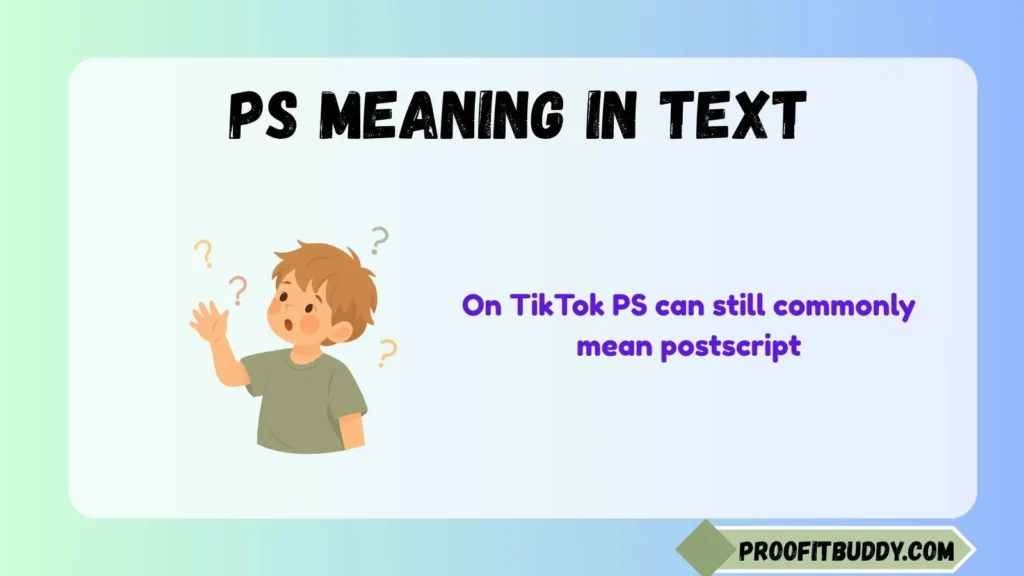 PS Meaning Slang TikTok