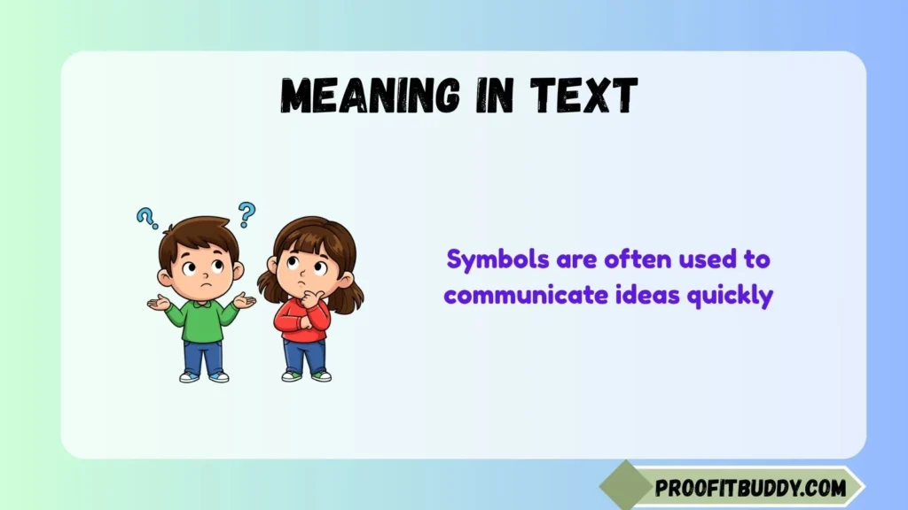 Symbol Meaning in Text