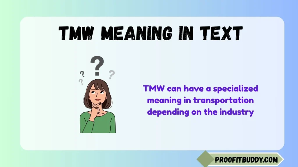 TMW Meaning in Transportation