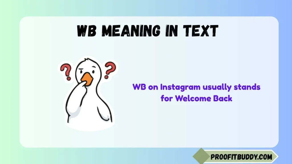 WB Meaning in Instagram