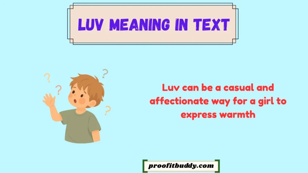 What Does Luv Mean From a Girl