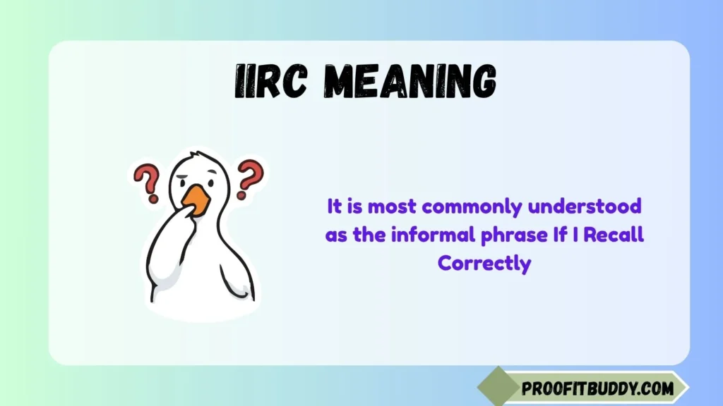 IIRC Meaning Medical