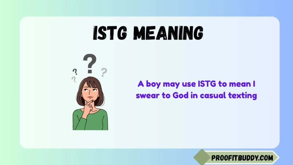 ISTG Meaning From a Boy