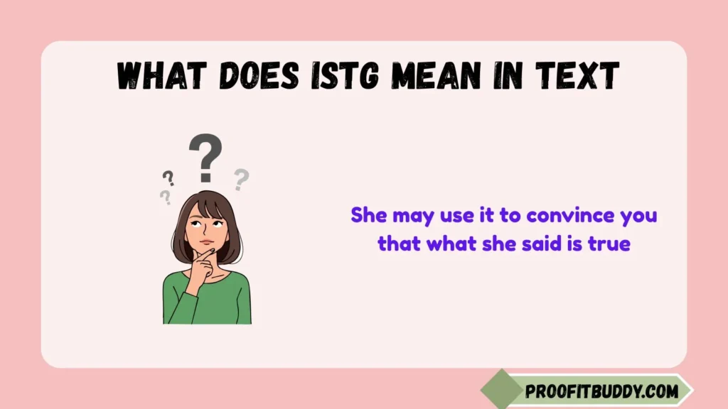 ISTG Meaning From a Girl