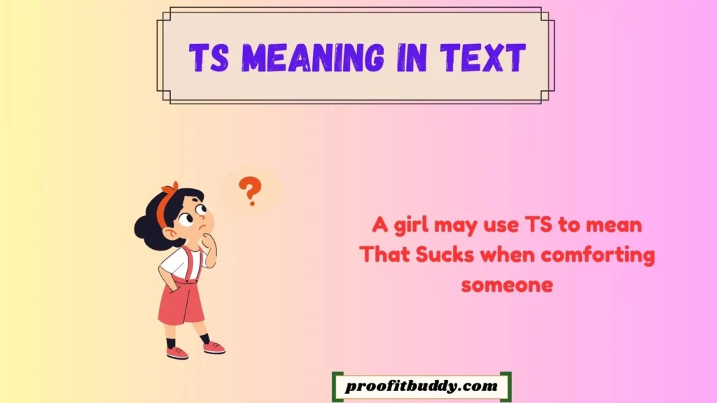 TS Meaning in Text From a Girl