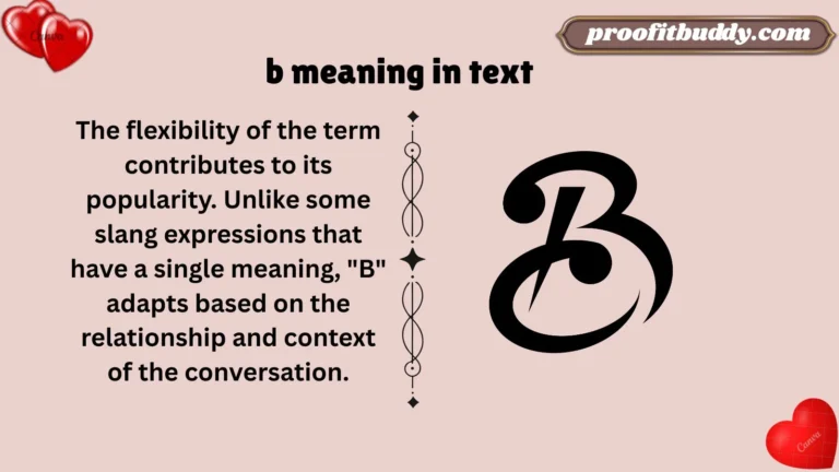 b meaning in text