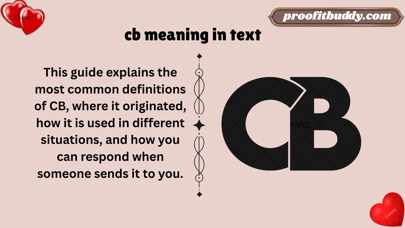 cb meaning in text