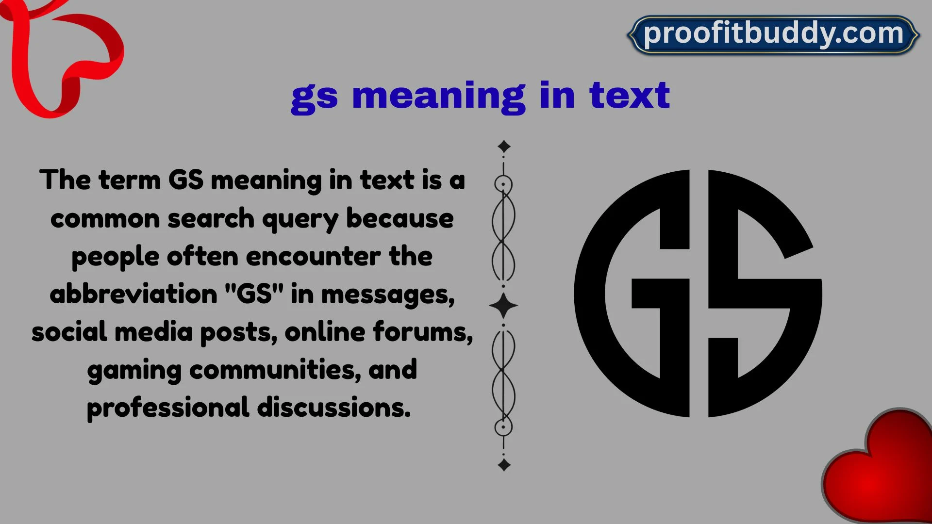 gs meaning in text