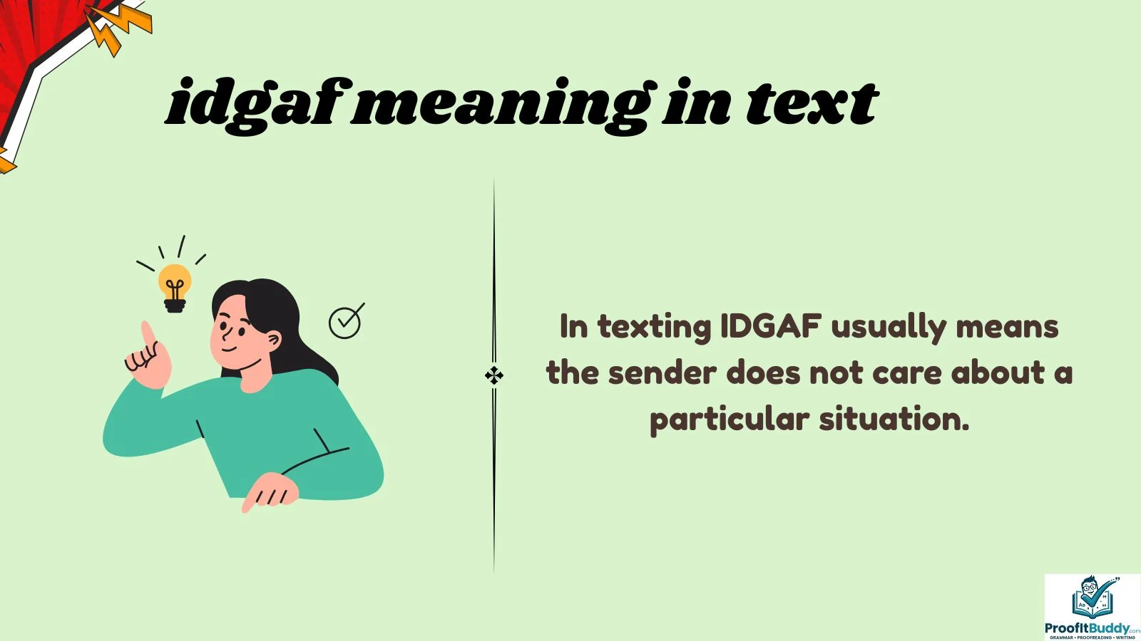 idgaf meaning in text