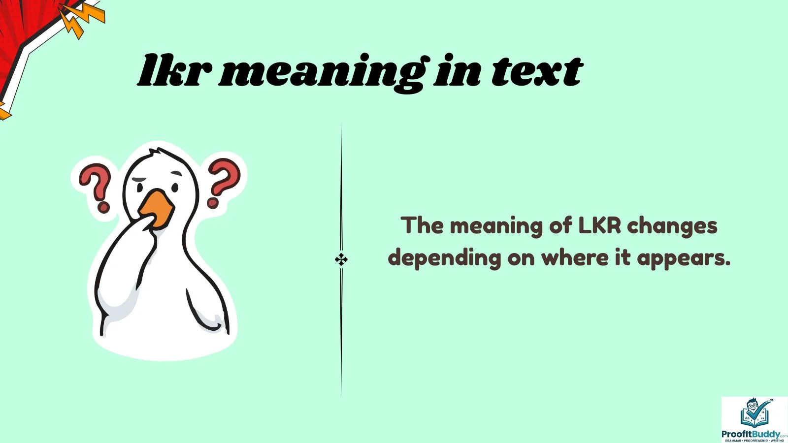 lkr meaning in text