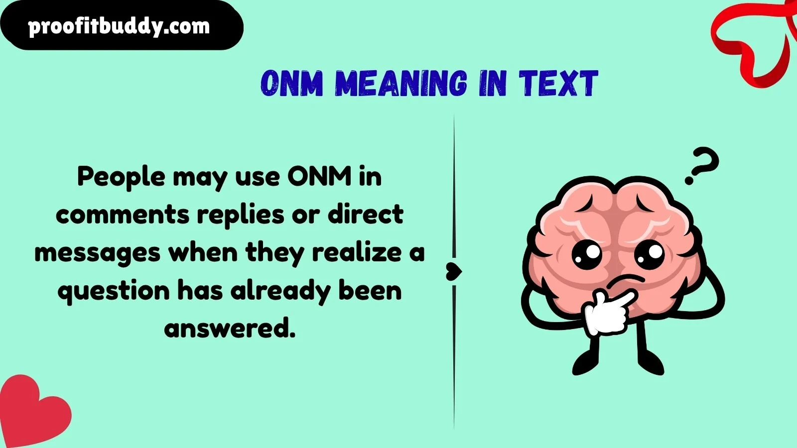 onm meaning in text