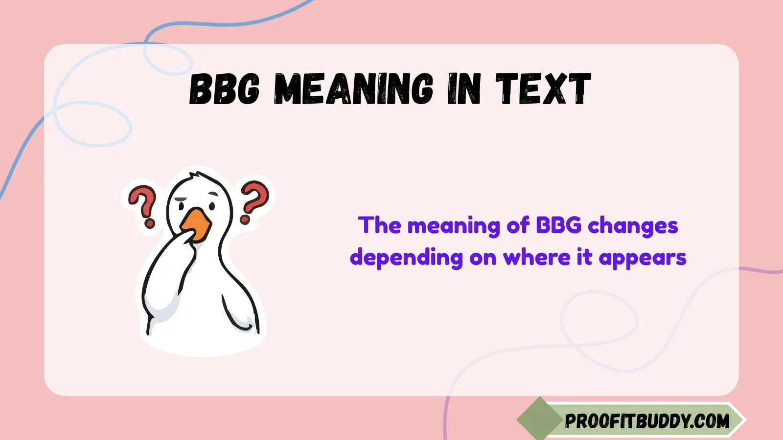 bbg meaning in text