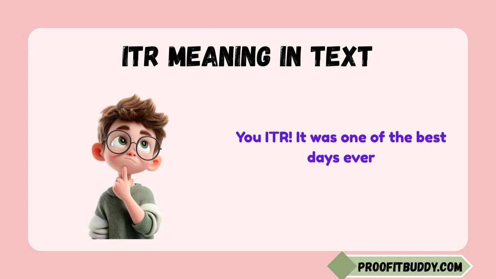 itr meaning in text