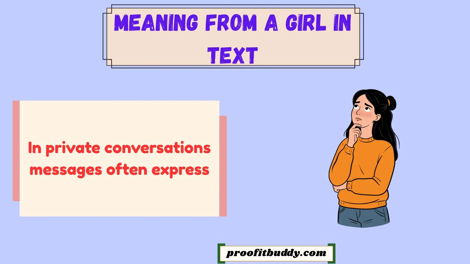 meaning from a girl in text